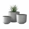 KANTE Round Natural Finish Lightweight Concrete & Fiberglass Weather Resistant Planters with Drainage Holes (Set of 3) -KANTE Sales natural concrete kante plant pots rc0001abe c80021 64 1000