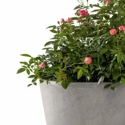 KANTE Large, Medium, Small Round Natural Finish Lightweight Concrete and Weather Resistant Fiberglass Planters (Set of 3) -KANTE Sales natural concrete kante plant pots rc0154bcd c80021 1f 1000