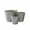 KANTE Large, Medium, Small Round Natural Finish Lightweight Concrete and Weather Resistant Fiberglass Planters (Set of 3) -KANTE Sales natural concrete kante plant pots rc0154bcd c80021 64 1000