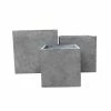 KANTE Set of 3 Lightweight Modern Square Outdoor Planters, 16 in., 12 in. and 10 in. Tall, Natural Concrete -KANTE Sales natural concrete kante plant pots rf0001abcc80021 64 1000