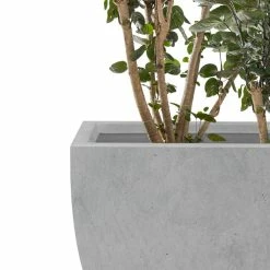KANTE Square Natural Finish Lightweight Concrete & Weather Resistant Fiberglass Planters with Drainage Holes (Set of 3) -KANTE Sales natural concrete kante plant pots rf0126abc c80021 1f 1000