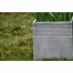 KANTE Small 15 in. Tall Natural Lightweight Concrete Modern Square Outdoor Planter -KANTE Sales natural concrete kante plant pots rf0128b c80021 40 1000