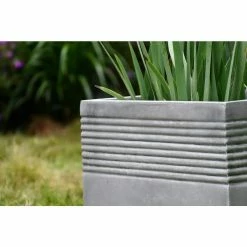 KANTE Small 15 in. Tall Natural Lightweight Concrete Modern Square Outdoor Planter -KANTE Sales natural concrete kante plant pots rf0128b c80021 44 1000