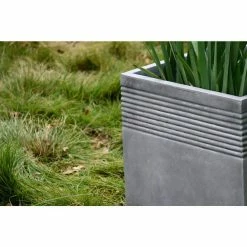 KANTE Small 15 in. Tall Natural Lightweight Concrete Modern Square Outdoor Planter -KANTE Sales natural concrete kante plant pots rf0128b c80021 4f 1000