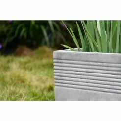KANTE Small 15 in. Tall Natural Lightweight Concrete Modern Square Outdoor Planter -KANTE Sales natural concrete kante plant pots rf0128b c80021 66 1000