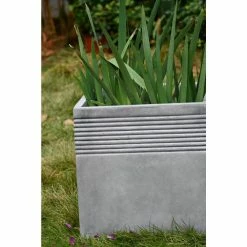 KANTE Small 15 in. Tall Natural Lightweight Concrete Modern Square Outdoor Planter -KANTE Sales natural concrete kante plant pots rf0128b c80021 77 1000