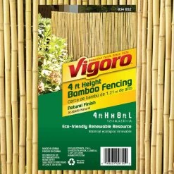 Vigoro 4 ft. H x 6 ft. W Natural Bamboo Fence -KANTE Sales natural vigoro garden fencing 4477405 4f 1000