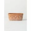 SULLIVANS Orange Cement Double Planter -KANTE Sales orange sullivans plant pots cmt1182 64 1000