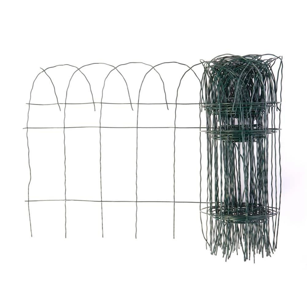 Vigoro 14 in. x 20 ft. Rolled Metal Garden Fence, Green 3 Vigoro 14 in. x 20 ft. Rolled Metal Garden Fence, Green