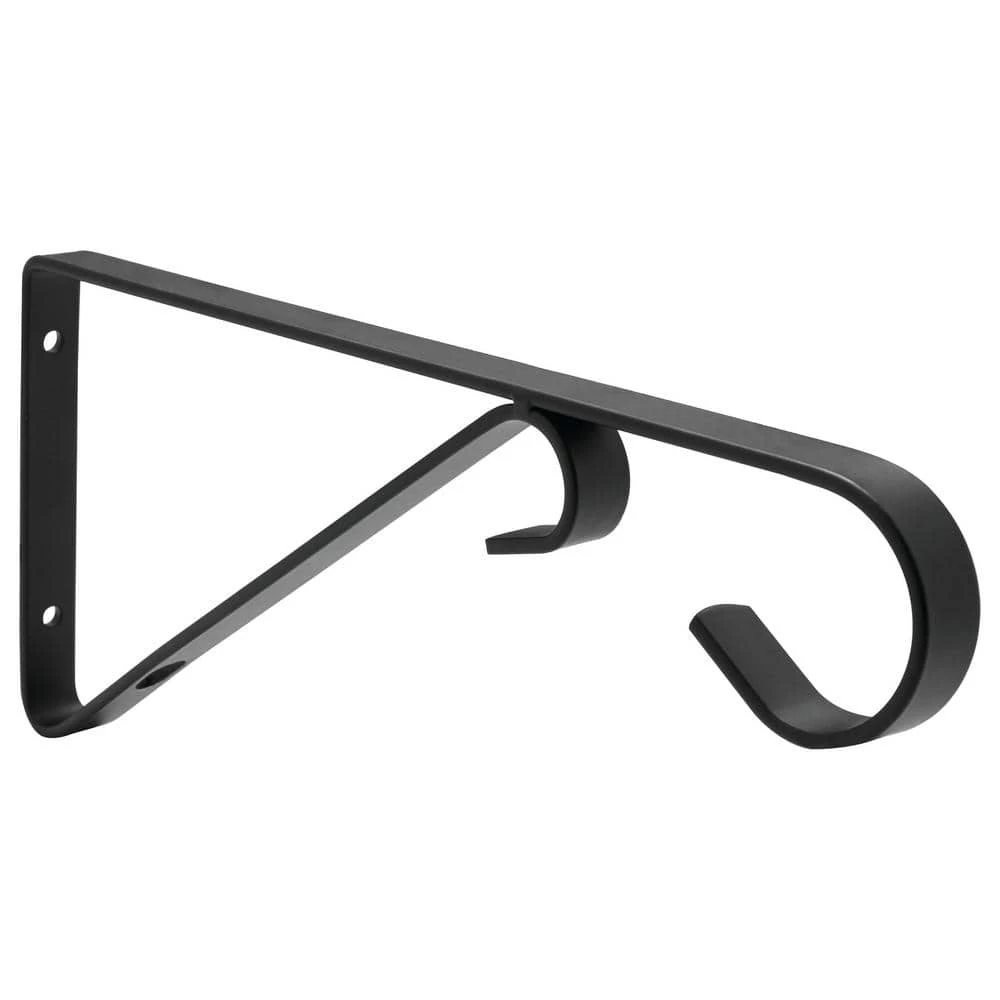 Vigoro 9.81 in. x 0.625 in. x 4.5 in. Black Iron Plant Bracket 3 Vigoro 9.81 in. x 0.625 in. x 4.5 in. Black Iron Plant Bracket