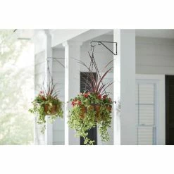 Vigoro 9.81 in. x 0.625 in. x 4.5 in. Black Iron Plant Bracket 10 Vigoro 9.81 in. x 0.625 in. x 4.5 in. Black Iron Plant Bracket -KANTE Sales powder coating vigoro plant hangers 570591 e1 1000