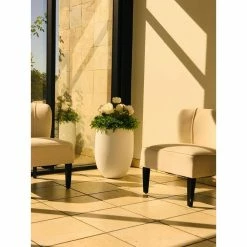 KANTE 21.7 in. H Round Pure White Concrete Indoor Outdoor Modern Tall Planter 19 KANTE 21.7 in. H Round Pure White Concrete Indoor Outdoor Modern Tall Planter -KANTE Sales pure white kante plant pots osc0066a c80011 fa 1000