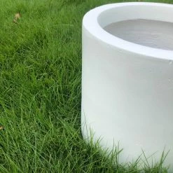 KANTE 12.9 in. W Round Pure White Concrete/Fiberglass Indoor Outdoor Modern Seamless Planter 10 KANTE 12.9 in. W Round Pure White Concrete/Fiberglass Indoor Outdoor Modern Seamless Planter -KANTE Sales pure white kante plant pots osc0119b c80011 1f 1000