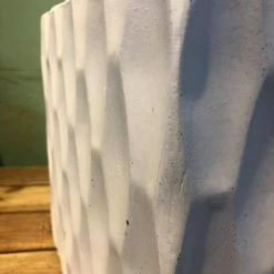 KANTE 12 in. H Square Pure White Concrete/Fiberglass Indoor Outdoor Elegant Retro Planter -KANTE Sales pure white kante plant pots osf0201b c80011 1f 1000