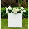 KANTE 16 in. W Square Pure White Concrete/Fiberglass Indoor Outdoor Elegant Retro Planter -KANTE Sales pure white kante plant pots osf0201c c80011 64 1000