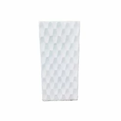 KANTE 23.6 in. H Square Pure White Concrete/Fiberglass Indoor Outdoor Elegant Retro Tall Planter 14 KANTE 23.6 in. H Square Pure White Concrete/Fiberglass Indoor Outdoor Elegant Retro Tall Planter -KANTE Sales pure white kante plant pots osf0202b c80011 fa 1000