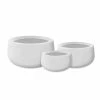 KANTE 19.6 in., 15.7 in. & 11.8 in. W Round Pure White Concrete Elegant Planters Set of 3, Outdoor Indoor w/Drainage Holes -KANTE Sales pure white kante plant pots rc0051abc c80011 64 1000