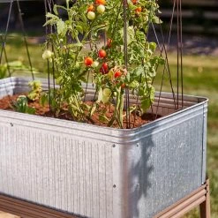 Vigoro Vintage Steel Stand Up Garden Planter with Stand -KANTE Sales rust and galvanized vigoro elevated garden beds 82231hd 1f 1000