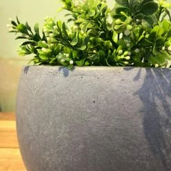 KANTE 12 in. W Round Slate Gray Concrete/Fiberglass Indoor Outdoor Modern Seamless Bowl Planter -KANTE Sales slate gray kante plant pots osc0049a c60611 4f 1000