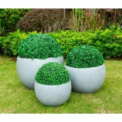 KANTE 20 in., 16 in. and 12 in. W Round Slate Gray Concrete/Fiberglass Indoor Outdoor Elegant Bowl Planters (Set of 3) -KANTE Sales slate gray kante plant pots osc0049abc c60611 1f 1000