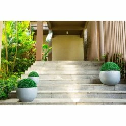 KANTE 20 in., 16 in. and 12 in. W Round Slate Gray Concrete/Fiberglass Indoor Outdoor Elegant Bowl Planters (Set of 3) -KANTE Sales slate gray kante plant pots osc0049abc c60611 44 1000