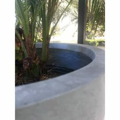 KANTE 10 in. W Round Slate Gray Concrete/Fiberglass Indoor Outdoor Elegant Planter -KANTE Sales slate gray kante plant pots osc0050a c60611 1d 1000