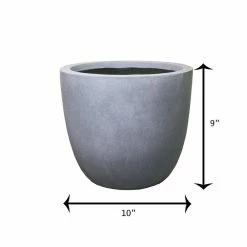 KANTE 10 in. W Round Slate Gray Concrete/Fiberglass Indoor Outdoor Elegant Planter -KANTE Sales slate gray kante plant pots osc0050a c60611 31 1000