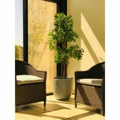 KANTE 10 in. W Round Slate Gray Concrete/Fiberglass Indoor Outdoor Elegant Planter -KANTE Sales slate gray kante plant pots osc0050a c60611 4f 1000