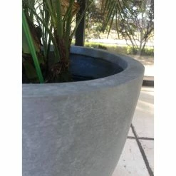 KANTE 10 in. W Round Slate Gray Concrete/Fiberglass Indoor Outdoor Elegant Planter -KANTE Sales slate gray kante plant pots osc0050a c60611 66 1000