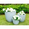 KANTE 18", 14" and 10"W Round Slate Gray Lightweight Concrete/Fiberglass Indoor Outdoor Elegant Seamless Planters (Set of 3) 2 KANTE 18", 14" and 10"W Round Slate Gray Lightweight Concrete/Fiberglass Indoor Outdoor Elegant Seamless Planters (Set of 3) -KANTE Sales slate gray kante plant pots osc0050abc c60611 64 1000