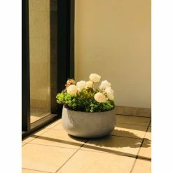 KANTE 20 in. W Round Slate Gray Lightweight Concrete/Fiberglass Indoor Outdoor Elegant Bowl Planter -KANTE Sales slate gray kante plant pots osc0051c c60611 1f 1000