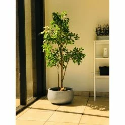 KANTE 20 in. W Round Slate Gray Lightweight Concrete/Fiberglass Indoor Outdoor Elegant Bowl Planter -KANTE Sales slate gray kante plant pots osc0051c c60611 76 1000