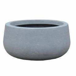 KANTE 20 in. W Round Slate Gray Lightweight Concrete/Fiberglass Indoor Outdoor Elegant Bowl Planter -KANTE Sales slate gray kante plant pots osc0051c c60611 c3 1000