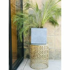 KANTE 10 in. W Square Slate Gray Lightweight Concrete/Fiberglass Indoor Outdoor Modern Elegant Planter 16 KANTE 10 in. W Square Slate Gray Lightweight Concrete/Fiberglass Indoor Outdoor Modern Elegant Planter -KANTE Sales slate gray kante plant pots osf0001a c60611 1f 1000