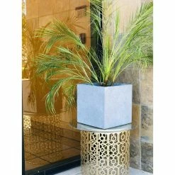 KANTE 10 in. W Square Slate Gray Lightweight Concrete/Fiberglass Indoor Outdoor Modern Elegant Planter 17 KANTE 10 in. W Square Slate Gray Lightweight Concrete/Fiberglass Indoor Outdoor Modern Elegant Planter -KANTE Sales slate gray kante plant pots osf0001a c60611 44 1000