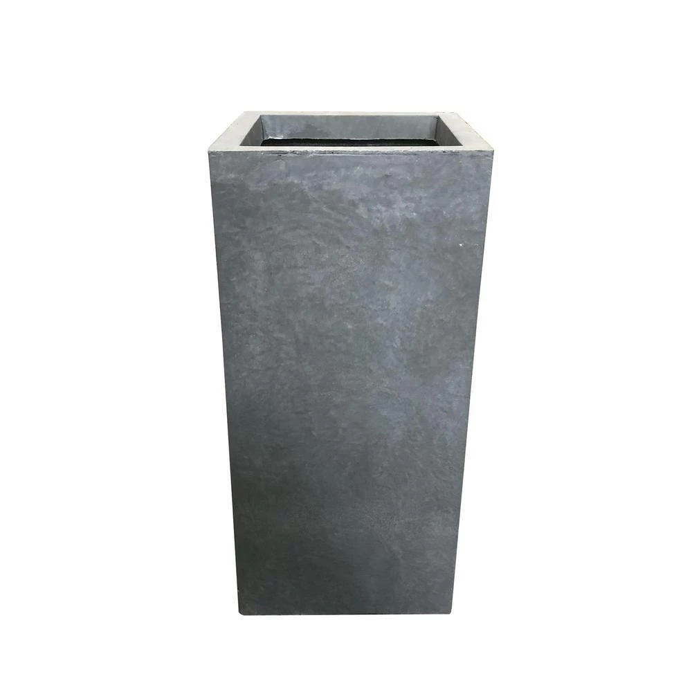 KANTE 20 in. H Square Slate Gray Lightweight Concrete/Fiberglass Indoor Outdoor Elegant Tall Planter 7 KANTE 20 in. H Square Slate Gray Lightweight Concrete/Fiberglass Indoor Outdoor Elegant Tall Planter - Image 5