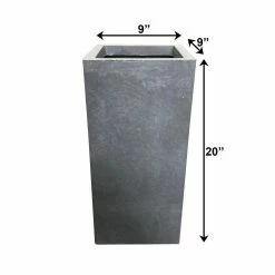 KANTE 20 in. H Square Slate Gray Lightweight Concrete/Fiberglass Indoor Outdoor Elegant Tall Planter 13 KANTE 20 in. H Square Slate Gray Lightweight Concrete/Fiberglass Indoor Outdoor Elegant Tall Planter -KANTE Sales slate gray kante plant pots osf0002a c60611 fa 1000
