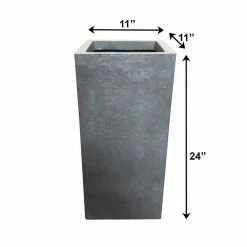 KANTE 24 in. H Square Slate Gray Concrete/Fiberglass Indoor Outdoor Elegant Tall Planter 13 KANTE 24 in. H Square Slate Gray Concrete/Fiberglass Indoor Outdoor Elegant Tall Planter -KANTE Sales slate gray kante plant pots osf0002b c60611 fa 1000
