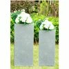 KANTE 28 in. and 24 in. H Square Slate Gray Concrete/Fiberglass Indoor Outdoor Modern Seamless Tall Planters (Set of 2) 1 KANTE 28 in. and 24 in. H Square Slate Gray Concrete/Fiberglass Indoor Outdoor Modern Seamless Tall Planters (Set of 2) -KANTE Sales slate gray kante plant pots osf0002bc c60611 64 1000