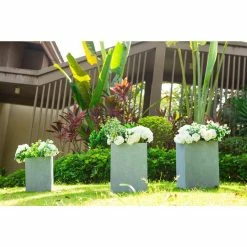 KANTE 19 in. x 16 in. and 13 in. H Square Slate Gray Concrete/Fiberglass Indoor Outdoor Elegant Planters (Set of 3) 15 KANTE 19 in. x 16 in. and 13 in. H Square Slate Gray Concrete/Fiberglass Indoor Outdoor Elegant Planters (Set of 3) -KANTE Sales slate gray kante plant pots osf0007abc c60611 44 1000