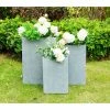 KANTE 19 in. x 16 in. and 13 in. H Square Slate Gray Concrete/Fiberglass Indoor Outdoor Elegant Planters (Set of 3) 2 KANTE 19 in. x 16 in. and 13 in. H Square Slate Gray Concrete/Fiberglass Indoor Outdoor Elegant Planters (Set of 3) -KANTE Sales slate gray kante plant pots osf0007abc c60611 64 1000
