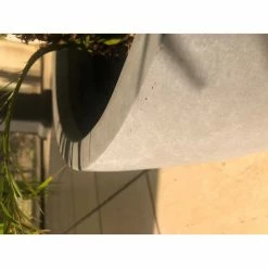 KANTE 9 in. Tall Slate Gray Lightweight Concrete Modern Outdoor Round Planter -KANTE Sales slate gray kante plant pots rc0050a c60611 44 1000