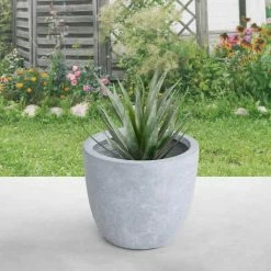 KANTE 12 in. Tall Slate Gray Lightweight Concrete Round Modern Outdoor Planter 14 KANTE 12 in. Tall Slate Gray Lightweight Concrete Round Modern Outdoor Planter -KANTE Sales slate gray kante plant pots rc0050b c60611 1f 1000