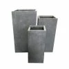 KANTE 28 in. Tall Slate Gray Lightweight Concrete Rectangle Modern Tapered Outdoor Planter (Set of 3) -KANTE Sales slate gray kante plant pots rf0002abc c60611 64 1000
