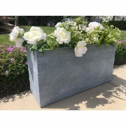 KANTE 31.5 in. L Slate Gray Lightweight Concrete Modern Rectangle Outdoor Planter 13 KANTE 31.5 in. L Slate Gray Lightweight Concrete Modern Rectangle Outdoor Planter -KANTE Sales slate gray kante plant pots rf0131b c60611 4f 1000