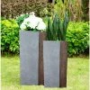 KANTE 28 in and 24 in. H Square Timber Ridge Concrete/Fiberglass Indoor Outdoor Elegant Tall Planters (Set of 2) 2 KANTE 28 in and 24 in. H Square Timber Ridge Concrete/Fiberglass Indoor Outdoor Elegant Tall Planters (Set of 2) -KANTE Sales timber ridge kante plant pots osf0218bc c80811 64 1000