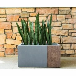 KANTE 31 in. L Rectangular Timber Ridge Concrete/Fiberglass Indoor Outdoor Elegant Long Planter 17 KANTE 31 in. L Rectangular Timber Ridge Concrete/Fiberglass Indoor Outdoor Elegant Long Planter -KANTE Sales timber ridge kante plant pots osf0219b c80811 1f 1000