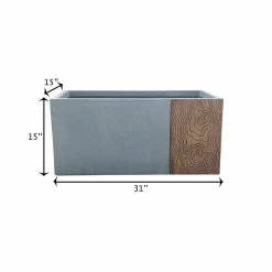 KANTE 31 in. L Rectangular Timber Ridge Concrete/Fiberglass Indoor Outdoor Elegant Long Planter 21 KANTE 31 in. L Rectangular Timber Ridge Concrete/Fiberglass Indoor Outdoor Elegant Long Planter -KANTE Sales timber ridge kante plant pots osf0219b c80811 d4 1000