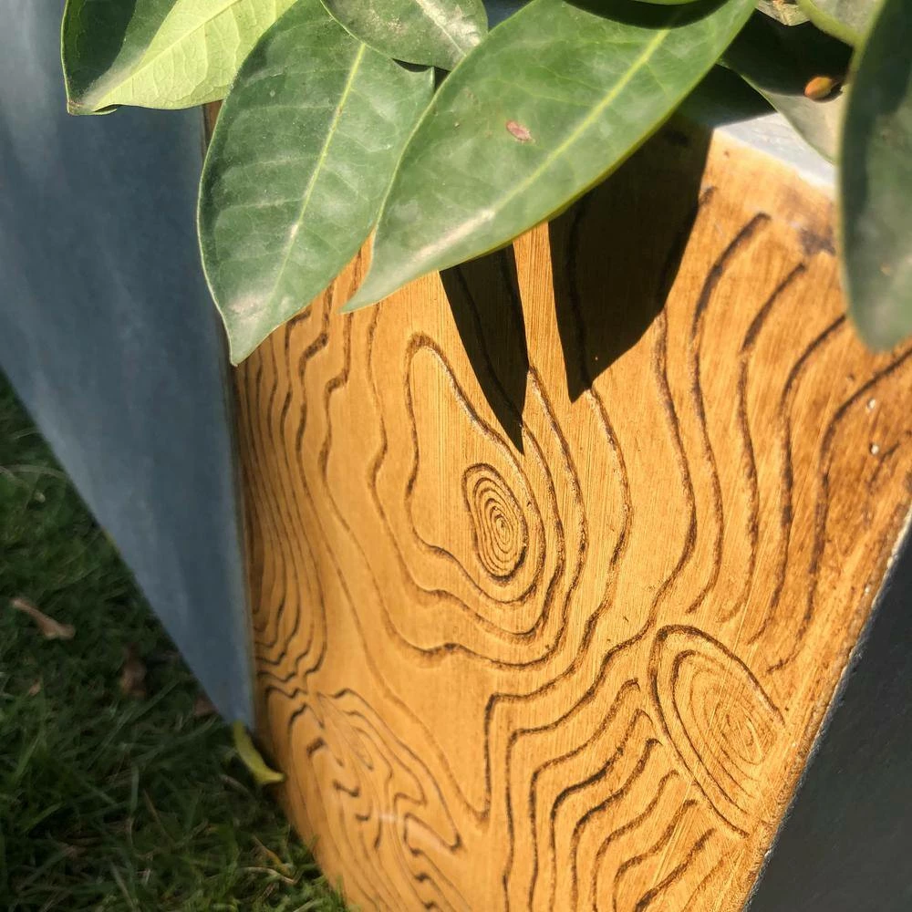 KANTE 31 in. L Rectangular Timber Ridge Concrete/Fiberglass Indoor Outdoor Elegant Long Planter 10 KANTE 31 in. L Rectangular Timber Ridge Concrete/Fiberglass Indoor Outdoor Elegant Long Planter - Image 8