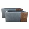 KANTE 31 in. and 23 in. Long Timber Ridge Lightweight Concrete Modern Rectangle Outdoor Planter Set 2 KANTE 31 in. and 23 in. Long Timber Ridge Lightweight Concrete Modern Rectangle Outdoor Planter Set -KANTE Sales timber ridge kante plant pots rf0219ab c80811 64 1000
